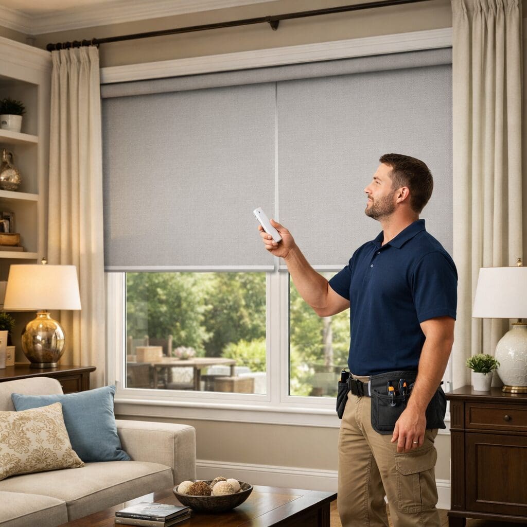 InStyle Blinds IN - a professional installer tests motorized blinds. 